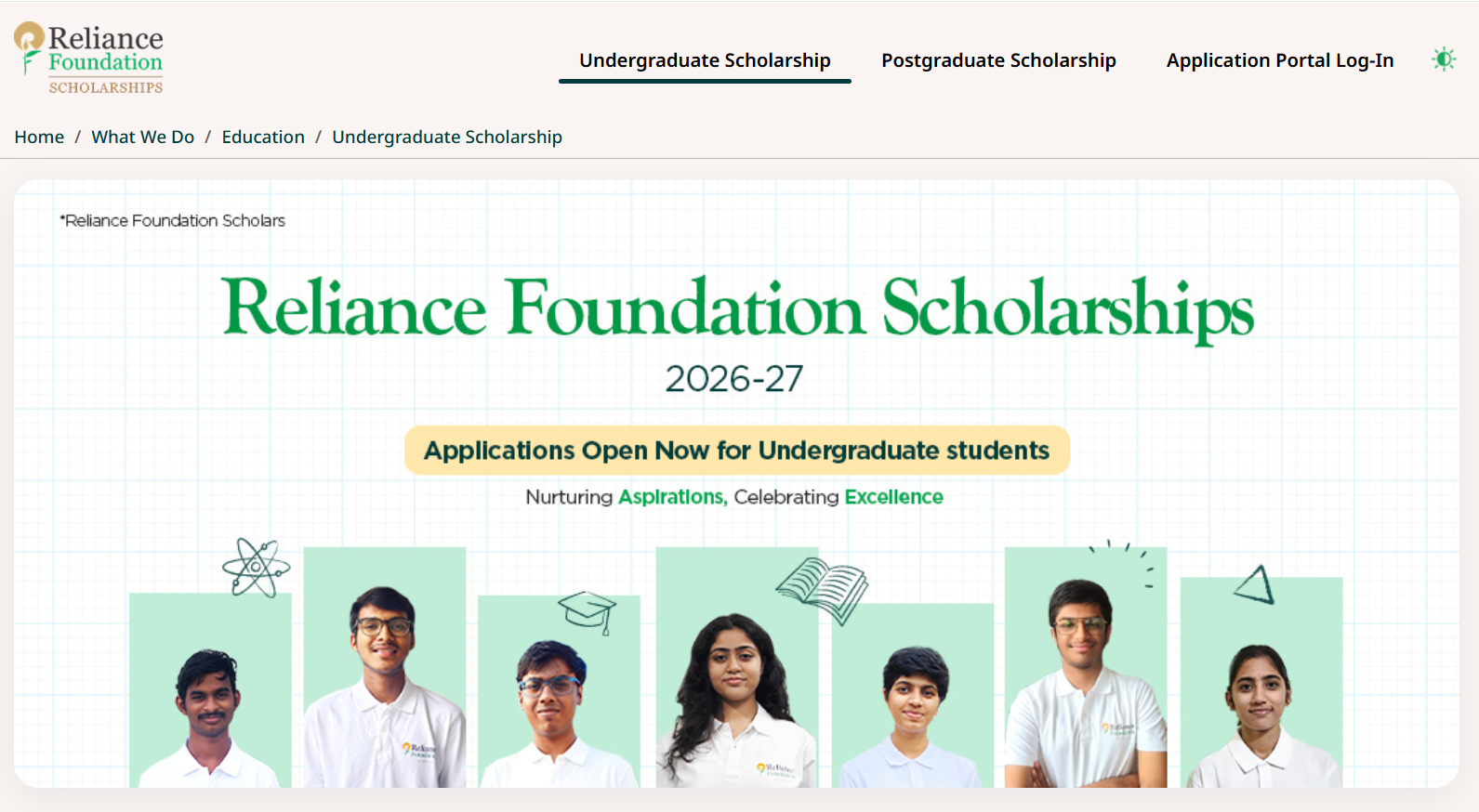 Reliance Foundation Undergraduate Scholarship